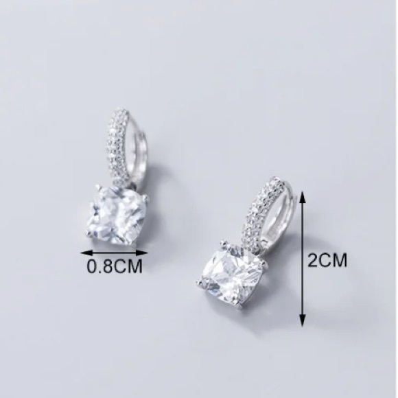 🌟 Platinum Plated Hoop Earrings - Picture 3 of 5